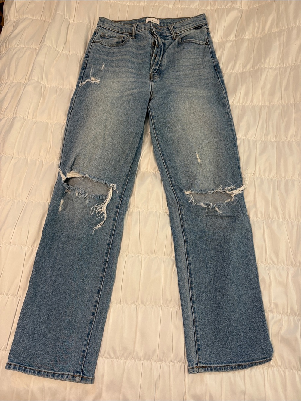 Cello Light Blue High-Rise Button-Fly Jeans